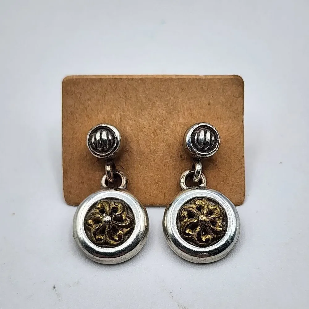 Brighton two-tone earrings
